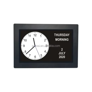 Digital Dutch Dementia Desk Clock 7, 8, 10, 12, 13, 14, or 15 Inch with Medicine Appointment Alarm Reminder