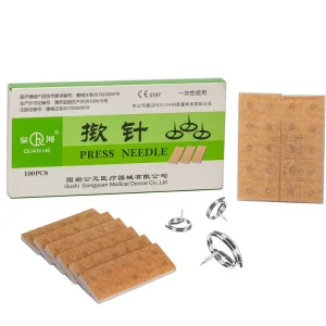Disposable Sterile Class II Ear Press Needles for Acupuncture Therapy ISO Certified 100 Pieces Per Box