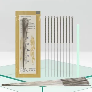 Disposable Sterile Stainless Steel Handle Acupuncture Needles Painless Plastic Bag with Guide Tube