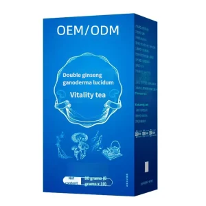 Double Ginseng Ganoderma Yuanqi Tea Food Grade Vitamin Tonic Herbal Extract for Male Enhancement in Bottle with OEM ODM