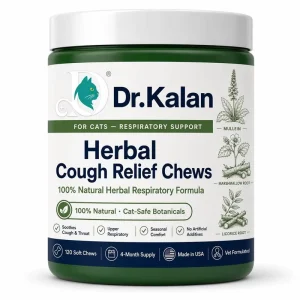 Dr.Kalan 120ct Herbal Cough Relief Natural Upper Respiratory Throat Soothing Botanical Formula OEM Private Label Cat Soft Chews