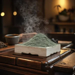 Dried Mugwort Fluff Mugwort Powder Chinese Traditional Moxibustion Hwato Moxa Stick with Vien Viewer for Precision Therapy