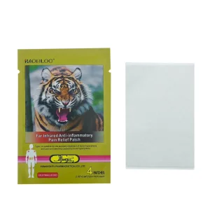EP 104 Extra Strength Transdermal FIR Chinese Plaster Analgesic Patch Pure Cotton Material 7cm*10cm Yellow ISO Class II