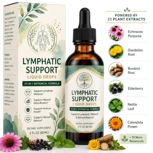 Echinacea Dandelion Lymphatic Support Drops 6000mg Potency Herbal Detox Cleanse For Swollen Lymph Nodes Support OEM