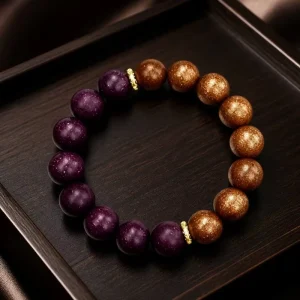 Eco Friendly Traditional Herb Craftsmanship Aesthetic Health Bracelet Agate Jade Metal Charm Bracelet for Yoga Practice