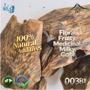 Eco003B Oud Agarwood Bakhool BlackOil Large Chips for Middle Oil 3A- 8-10Y Kynam Tree 1kg Oud Grilled