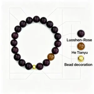 Elegant Vintage Women Adjustable Elastic Beaded Bracelet for Anniversary Gift