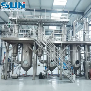Energy Efficient Concentration Equipment Vacuum Concentrator Three Effect Falling Film Evaporator for Coconut Juice