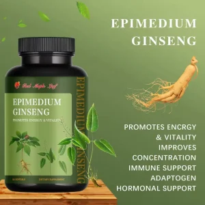 Epimedium Ginseng Complex Softgels Natural Chinese Herb for Energy & Stress Relief