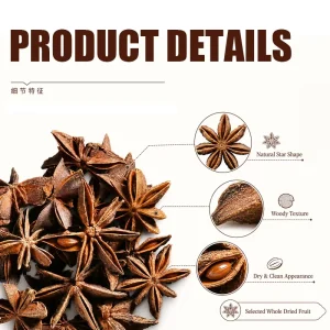 Export Grade Chinese Star Anise Selected Slices for Culinary Spice and Natural Food Seasoning