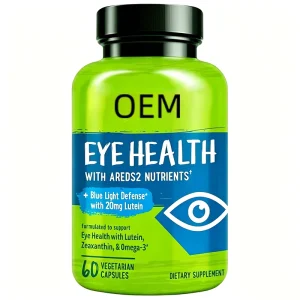 Eye Health Capsules With AREDS2 Nutrients Lutein Zeaxanthin Omega 3 60 Vegetarian