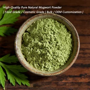 Factory Food Grade Herbal Extract Chinese Mugwort Powder Green Aiye Leaf Extract Mugwort Leaf Powder Drum Packaging