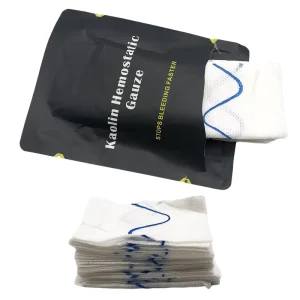 Factory Price IFAK Kaolin Chitosan Hemostatic Gauze Medical Sterile Z Fold Wound Dressing Far Infrared Disinfecting CE Class II