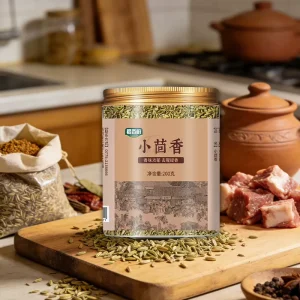 Fennel Seeds Whole Spices for Digestive Tea Winter Beverage Clear Jar Premium Herbs Products
