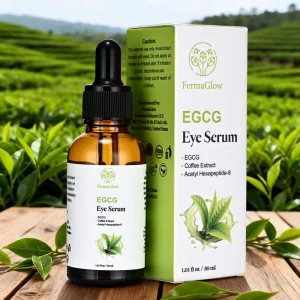 Fermented EGCG Green Tea Coffee Extract Acetyl Hexapeptide 8 Firming Dark Circles Puffy Eyes Wrinkle Smoothing Eye Serum