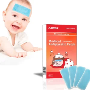 Fever Cooling Patch Headache Relief Blue Hydrogel Patch Physical Cooling Hypoallergenic 12x5cm Medical Antipyretic