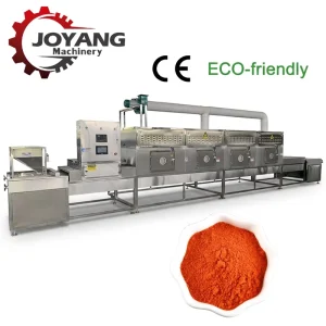 Food Grade ECO friendly Automatic Industrial Microwave Chili Powder Seasoning Sterilization Machine