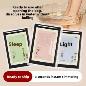 Foot Soak Liquid No Boiling Required Concentrated Foot Bath Sachets Instant dissolving Yao style Steam Bath Solution
