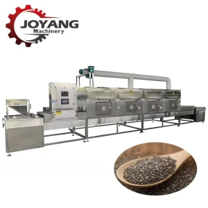 Fully Automatic Customizable Industrial Tunnel Continuous Microwave Chia Seeds Sterilization Machine