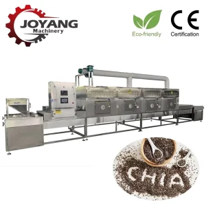 Fully Automatic Industrial Continuous Tunnel Microwave Chia Seed Sterilization Machine