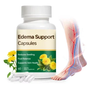 GMP-Certified Edema Support Capsules with Green Tea Extract for Fluid Balance and Vein Health, OEM Factory