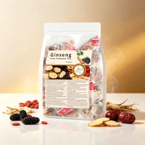 GMP High Quality Kidney Cleanse Medicinal Tea for Adults Ginseng Five Treasure Formula Natural Herbal Tea for Energy