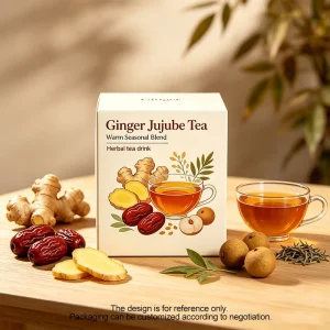 Ginger And Jujube Tea for The Sanfu Period Herbal Tea Blend With Dried Ginger Red Dates Goji Berries And Longan Bulk