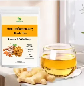 Ginger Turmeric Cinnamon Herbal Fruit Tea Healthy Blooming Tea Bag Leaf Used Bagged Style Flavor Tea