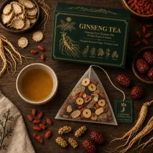 Ginseng Five Treasure Tea Gift Set 5g*30 Pyramid Tea Bags Maca Goji Mulberry Red Date Premium Wellness Gift Box