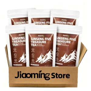 Ginseng Five Treasure Tea Men’s Power Energy Tea Chinese Ginseng Kidney Cleanse Detox for Women and Men