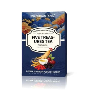 Ginseng Five Treasures Tea Nourishes Kidney Qi Boosts Blood Circulation Health Tea Loose Leaf Packaging for Men and Women