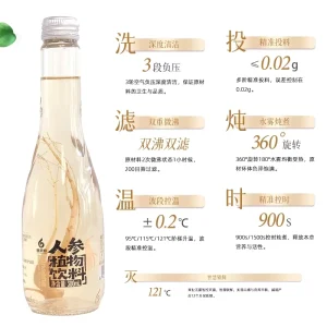 Ginseng Infused Health Drink with Ginsenosides Functional Beverage