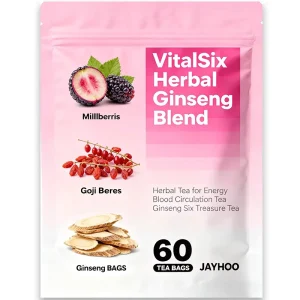 Ginseng Six Treasure Organic Herbal Tea Traditional Chinese Health Drink Vitality Energy Immune Support Box Top Grade OEM ODM