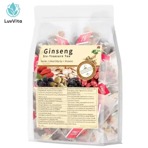 Ginseng Six Treasure Tea Natural Chinese Herbal Tea HALAL Certified 30 Bags for Adults