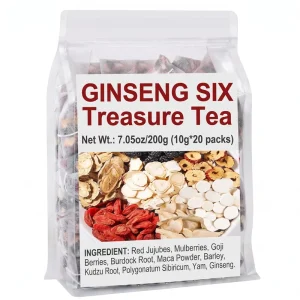 Ginseng Six Treasures Traditional Chinese Herbal Tea Bags Natural 6 Precious Ingredients Formula Tea For Women & Men