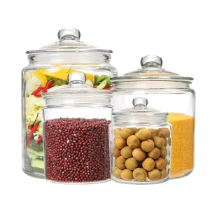 Glass Bottle Sealed Jar Tea Grains Chinese Herbal Medicine Storage Jar Moisture-proof Large Size Kimchi Jar