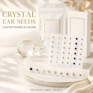 Gold Color Ear Seeds Patch for Wellness Relaxation and Decoration Auricular Acupressure Seeds
