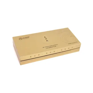 Golden Lid Base Gift Box with Chinese Herbal Motif Custom 10 Cavity Traditional Medicine Packaging
