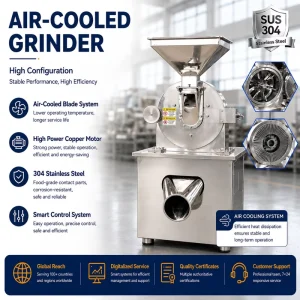Grinding Food Powder Aircooled Spice Grinder 20B Pulverized Grinding Machine Stainless Steel Fine Powder Milling Machine
