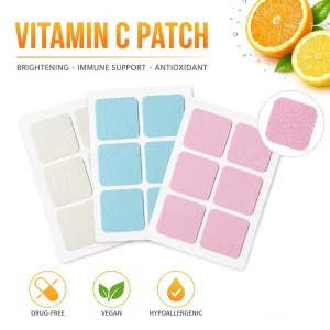 HLK Vitamin C Patch 30PCS Brightening Immune Support Antioxidant Drug Free Vegan Hypoallergenic OEM ODM Private Label Low MOQ