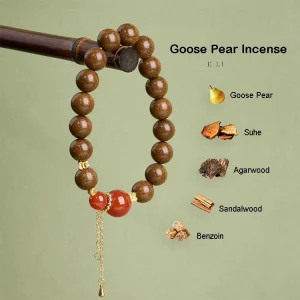 Handmade Incense Bracelet Natural Aromatherapy Spiritual Bracelets for Focus & Balance