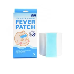 Health Kids Adults Migraine Antipyretic Fever Cooling Gel Patch with Fast Lower Temperature Color Change 12*5cm