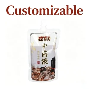 Heatable Traditional Chinese Medicine Liquid Packaging Bag, Sealed Spout Stand up Pouch for Chinese Herbal Decoction