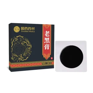 Herbal Black Plaster 3 Patches Natural Traditional Chinese Patch for Back Knee Muscle Discomfort Relief 2 Year Shelf Life