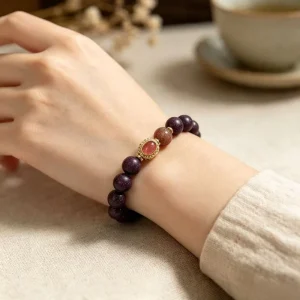 Herbal Essence Bracelet Red Agate Bangle Aromatic Jade Jewelry for Holistic Healing and Wellness
