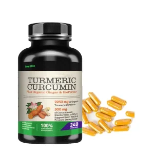 Herbal Ginger Black Pepper Curcumin Extract Joint Heart Health Immune Support Supplement Turmeric Curcumin Capsules
