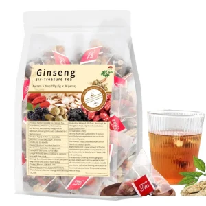 Herbal Male Enhancement Ginseng Six Treasures Tea Natural Formula Vitality Fertility Tea With Maca for Sexual Energy