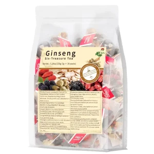 Herbal Male Enhancement Six Treasures Tea Natural Formula Ginseng Maca Sexual Energy Flavor Tea for Vitality Fertility