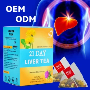 Herbal Tea 21 Day Liver Tea Liver Cleanse and Support for Liver Health GMP Milk Thistle Dandelion Root