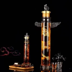 High Borosilicate Glass Wine Bottle Household Medicine Brewing Bottle Ginseng Wine Decanter Bottle